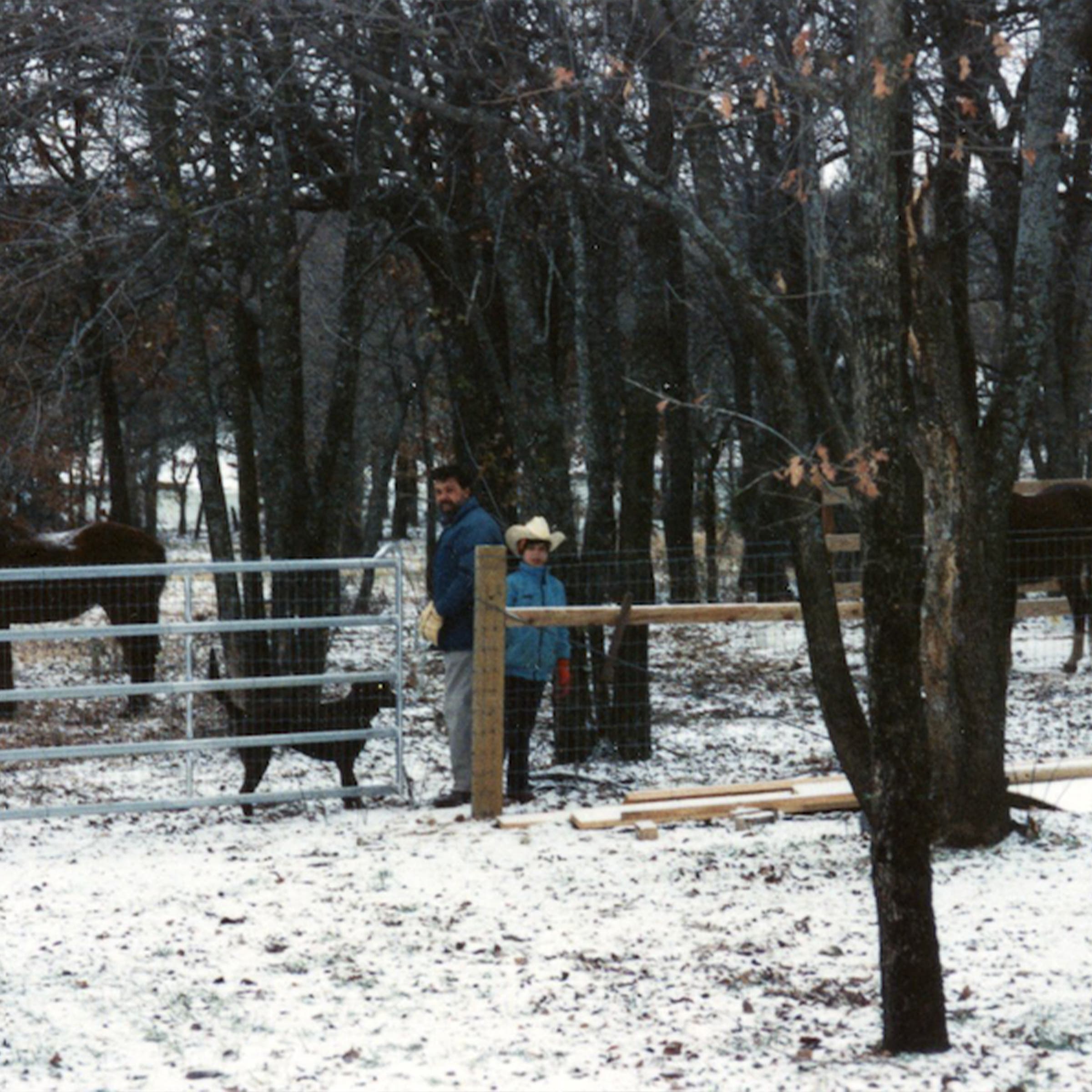 The author and his father at their home in Southlake, Texas