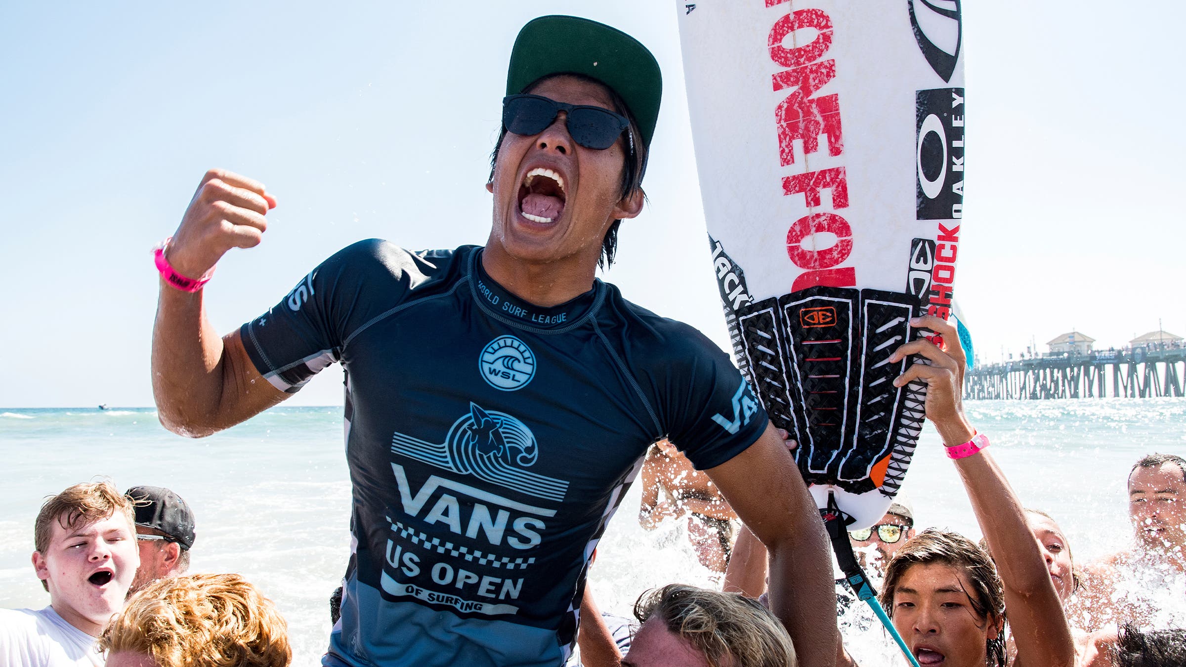 Celebrating a second straight U.S. Open win