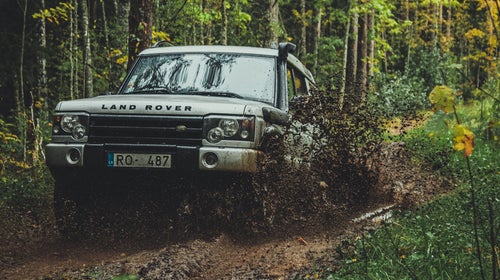 Land Rover in mud