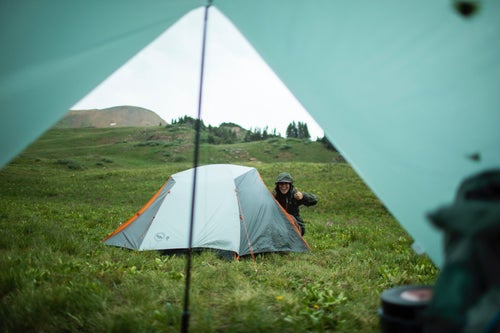 a waterproof tent fly