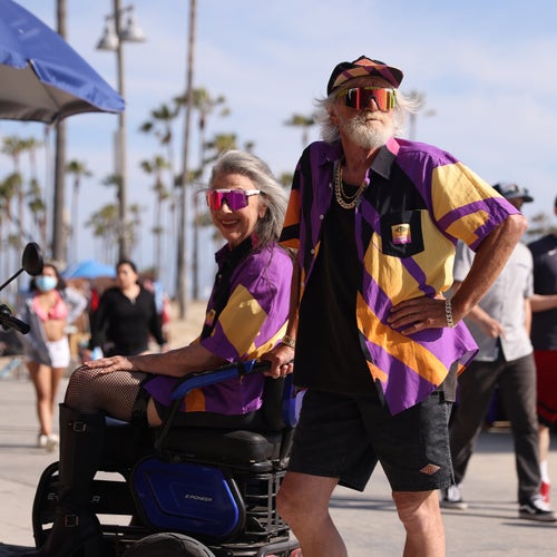 A Coco Bronze photo shoot in Venice Beach, California, in 2021