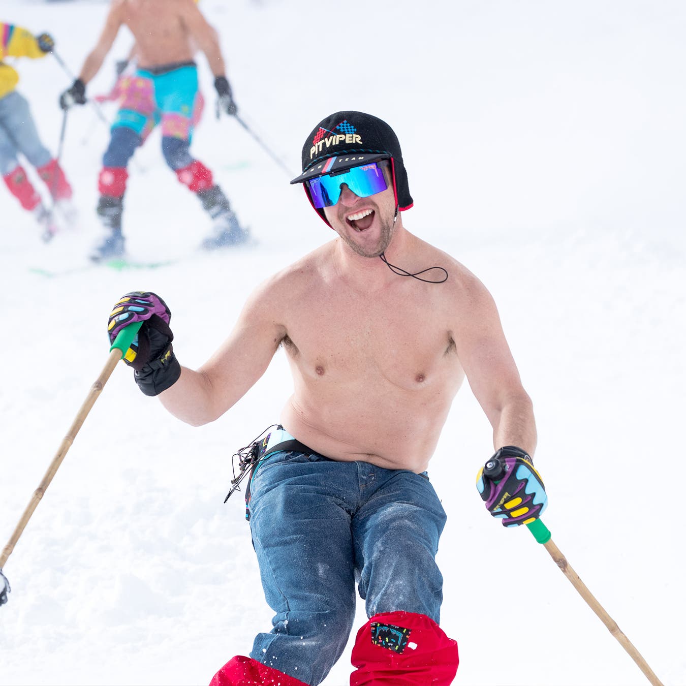 Garcin in his preferred spring-skiing attire