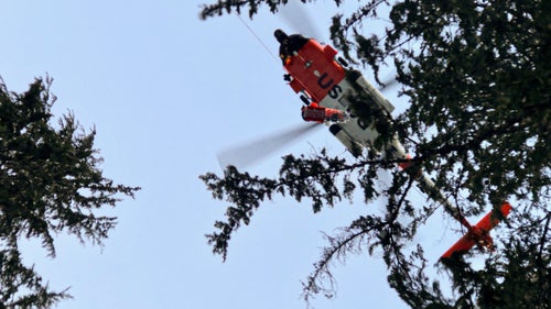 Helicopter rescue scene