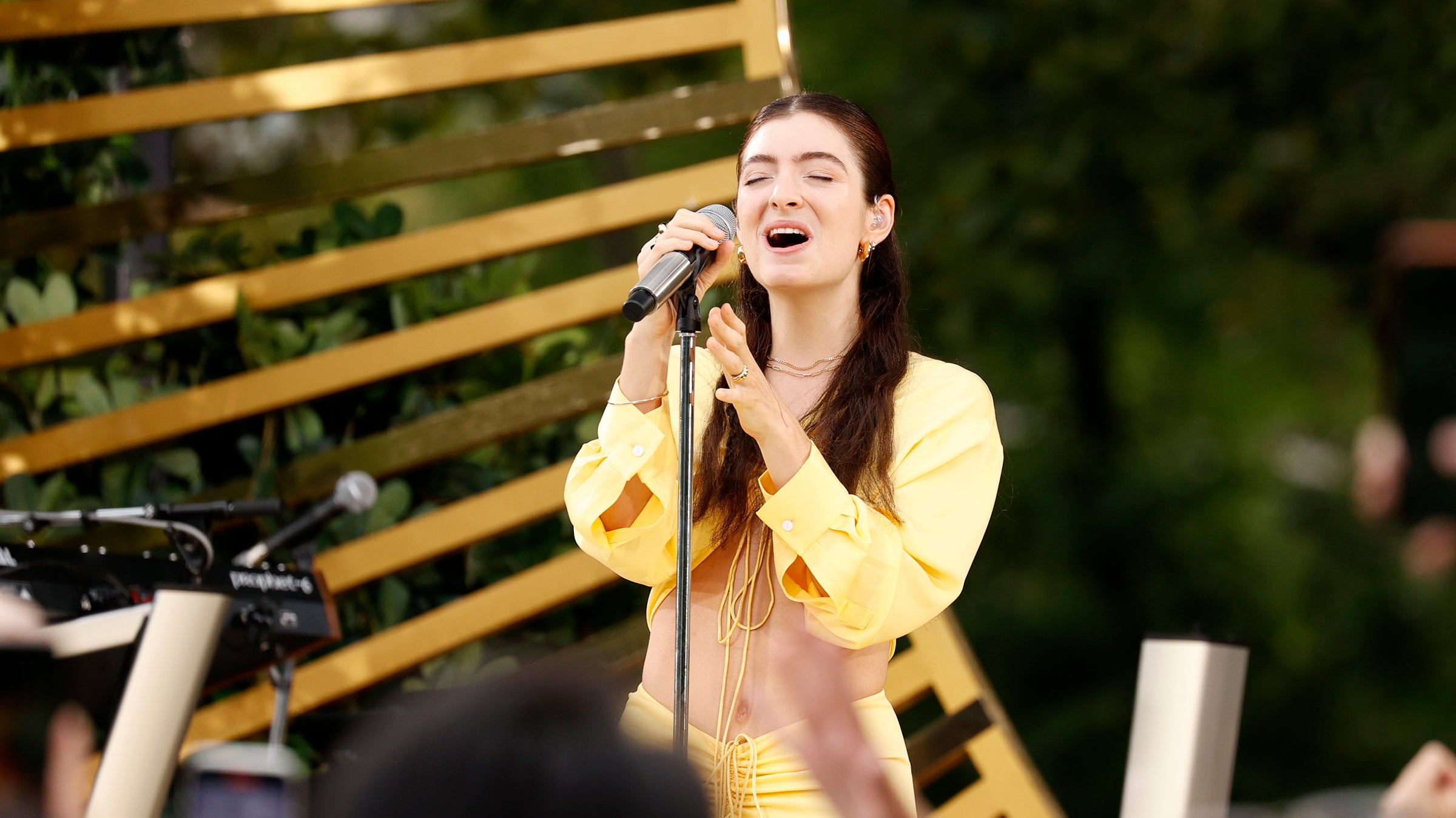 Lorde performs in Central Park on August 20, 2021.