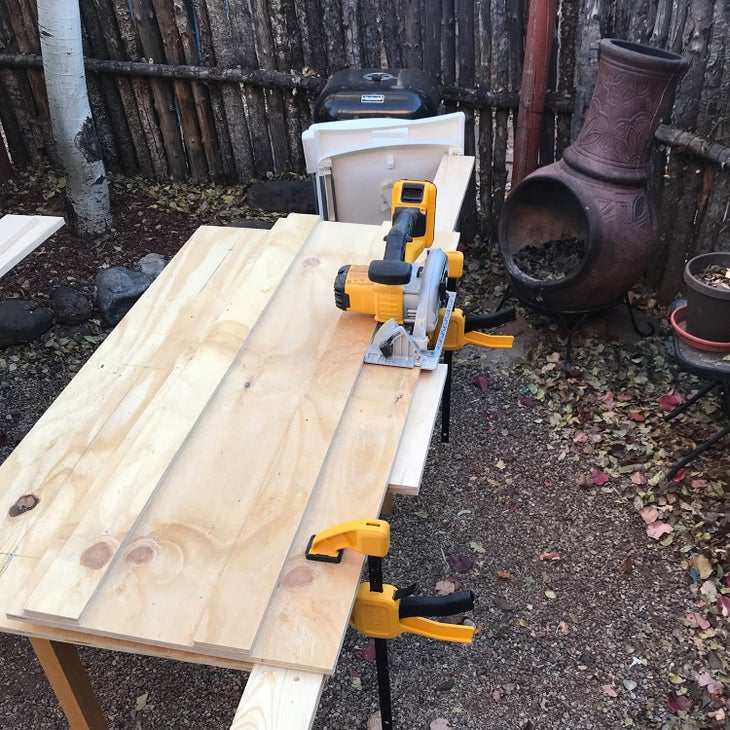 Making cuts for the planter box
