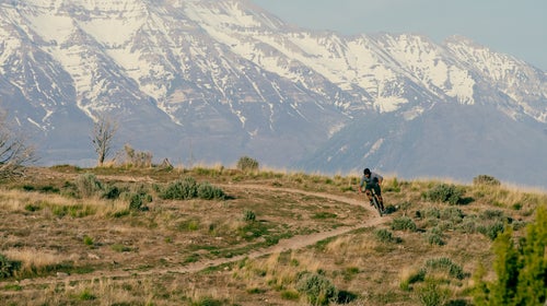 The author mountain biking