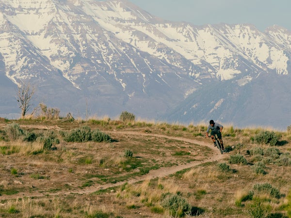 The author mountain biking