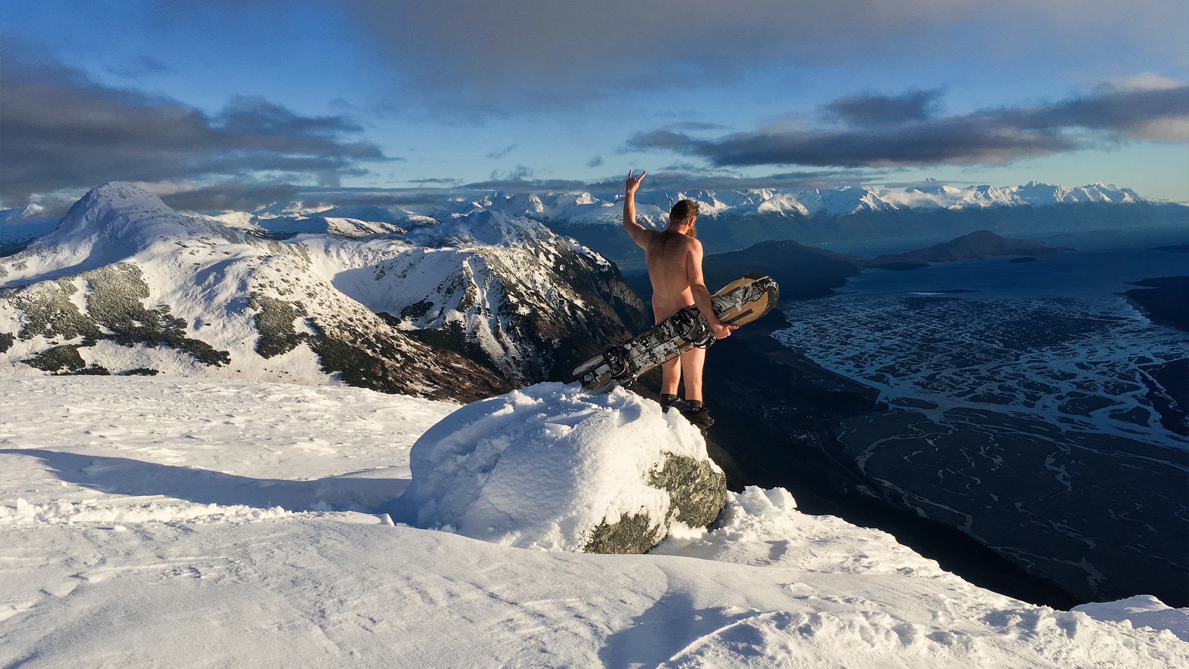 Pieciul with his snowboard
