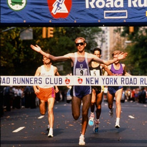Matthew Yates of Great Britain wins the 1991 Fifth Avenue Mile.