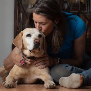 The author with Sunny in Flagstaff, AZ in 2019