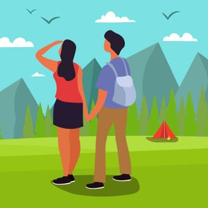 couple camping