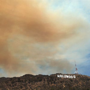 Firefighters Battle Blaze Near Los Angeles