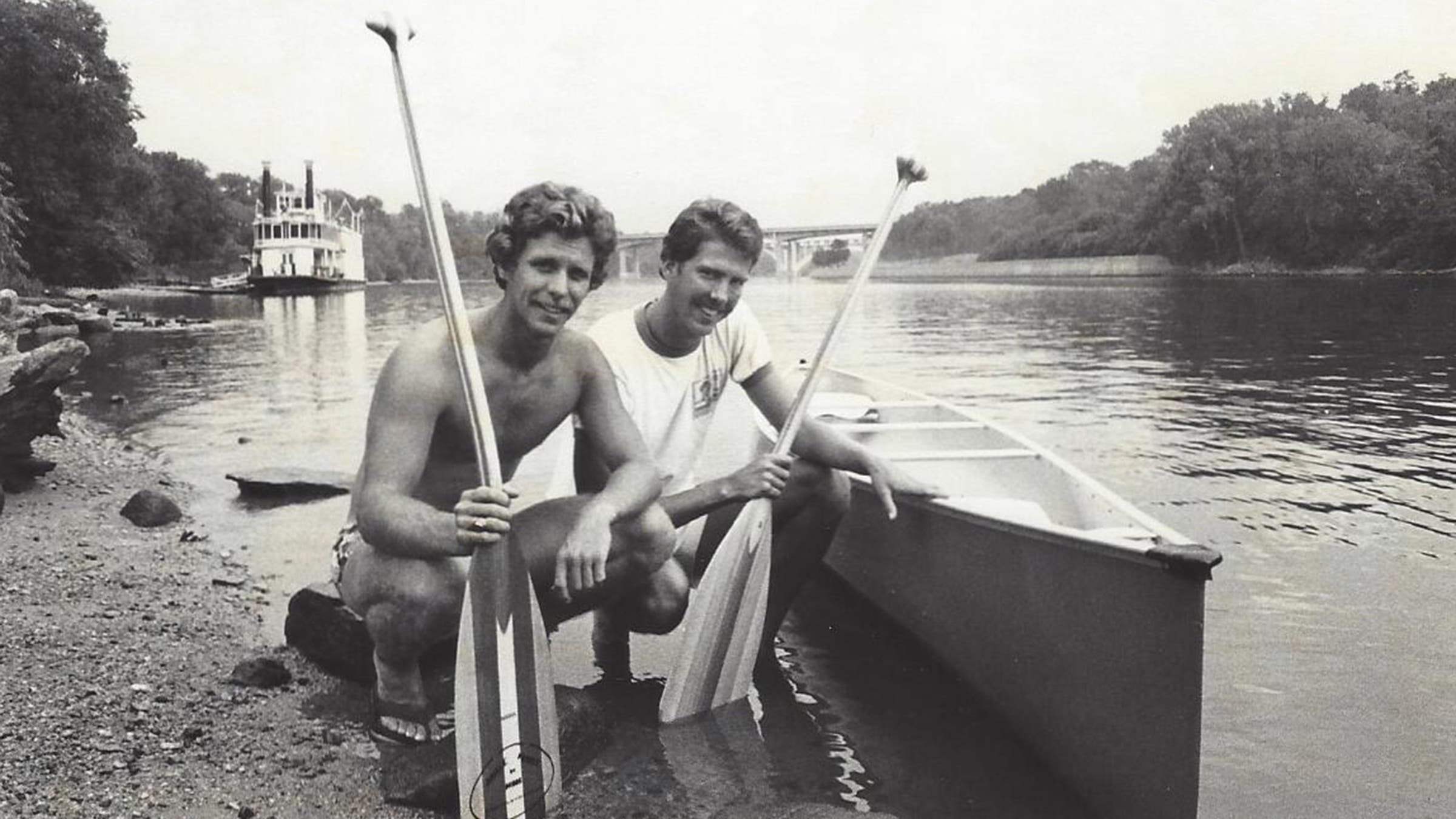 Steve Eckelkamp (left) and K.J. Millhone on their 1980 record trip