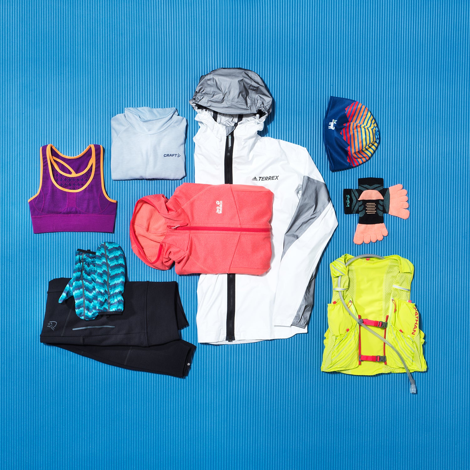 Premium Vector  Running gear for women. running accessories for