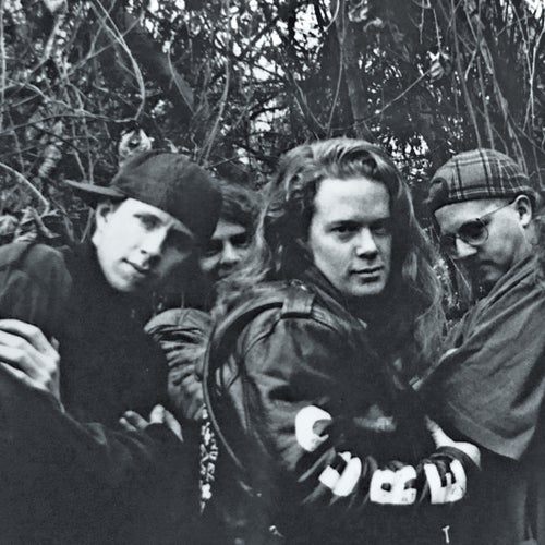 Chris (second from left) with some members of Imaginary Friend
