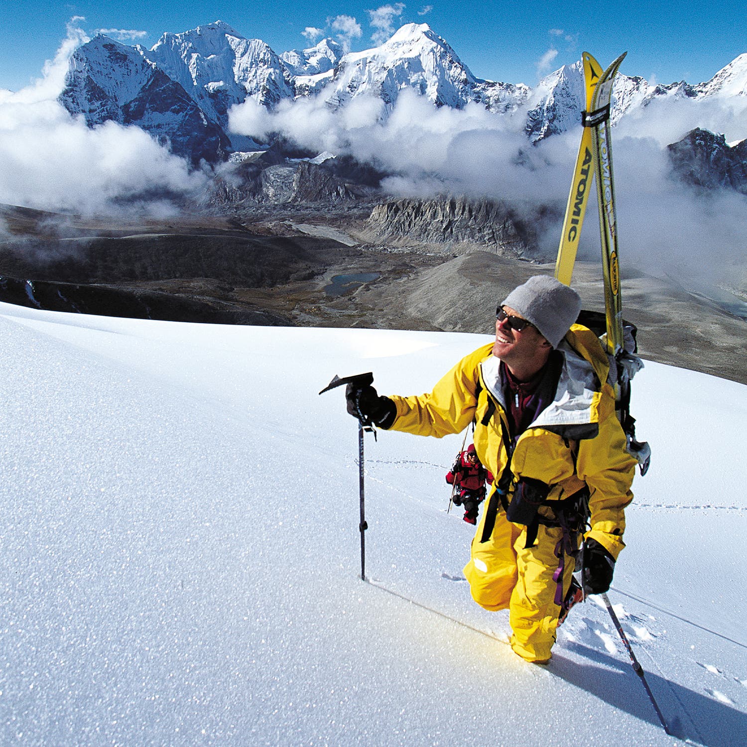 Anker climbing on Shishapangma, one week before the disaster that changed his life