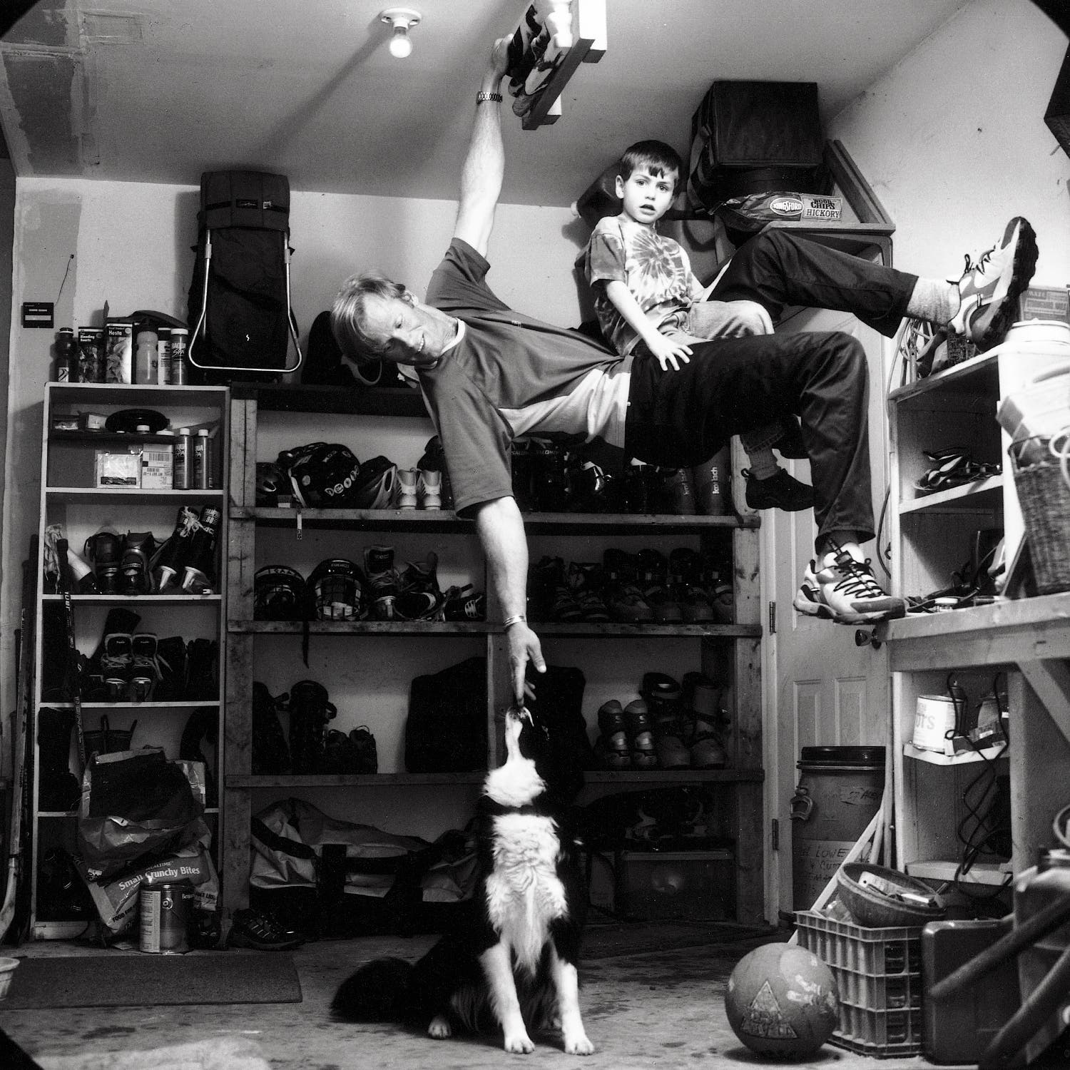 Anker at home with Isaac Lowe, 4, and Lucy