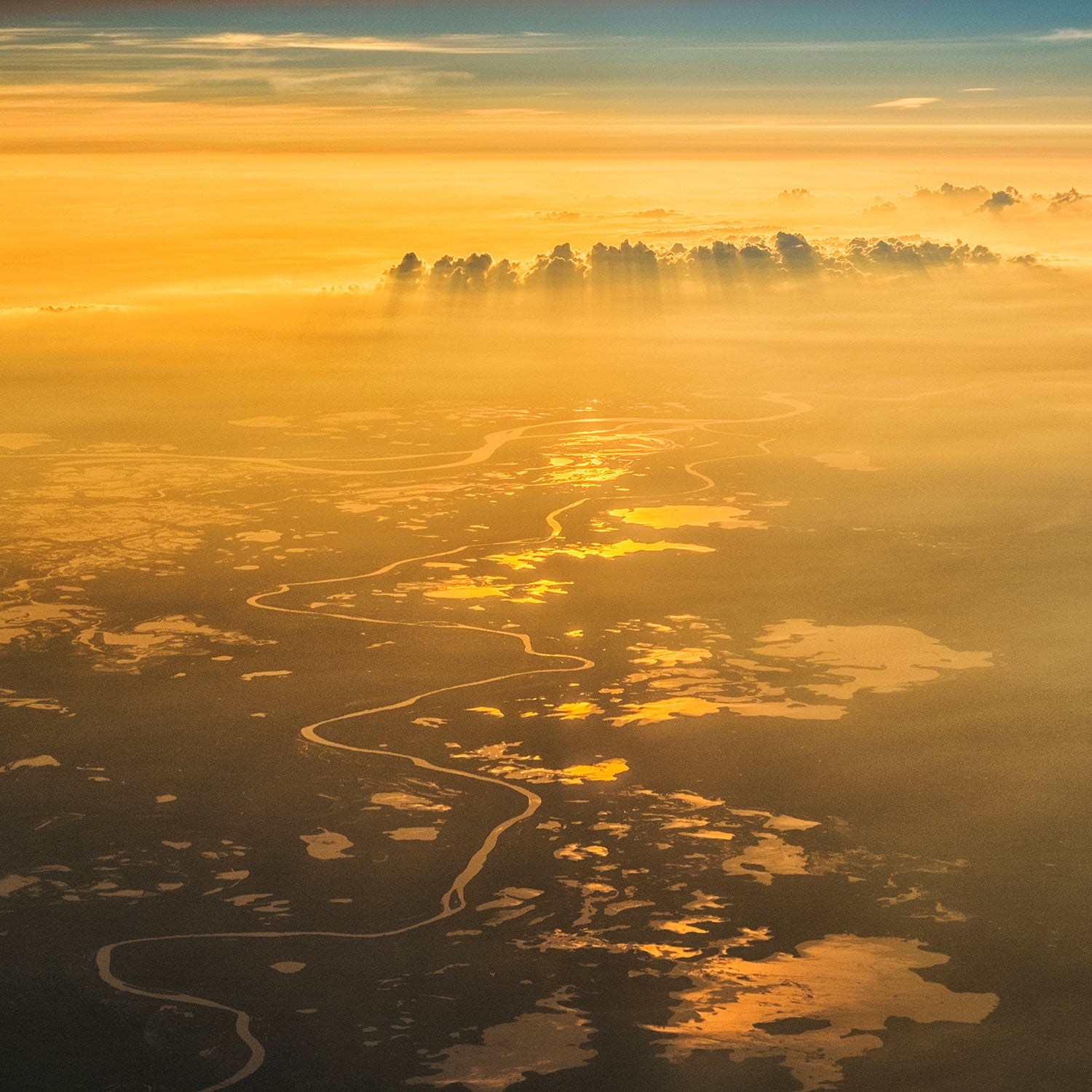 Magdalena River at Sunset, Colombia