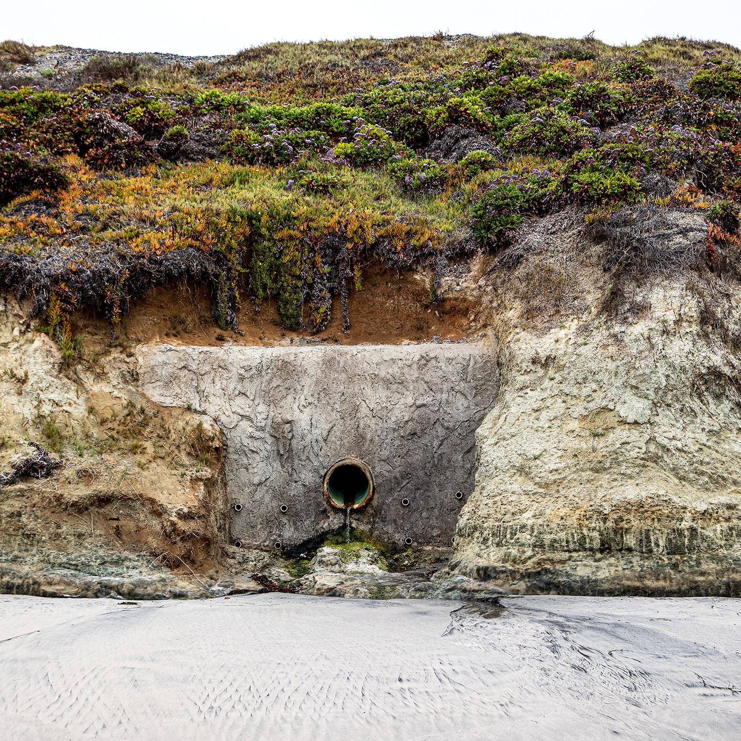 A seawall in Del Mar