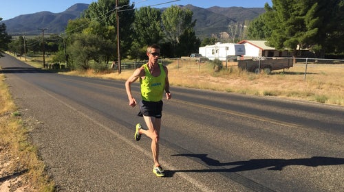 Matt Fitzgerald running in Flagstaff, AZ
