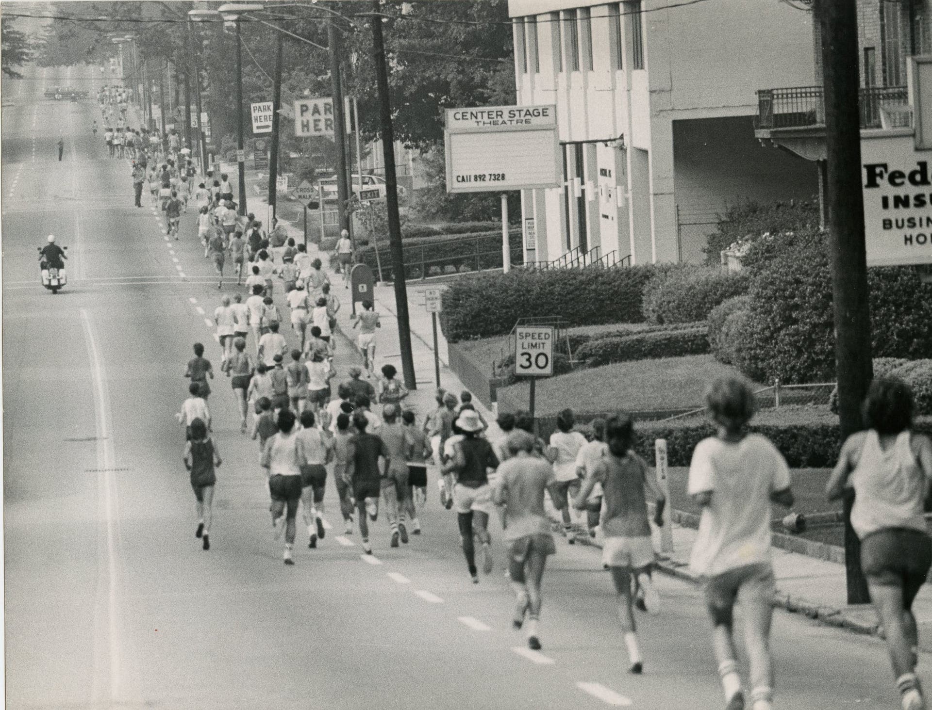 Peachtree Road Race 1975 on old Route 1