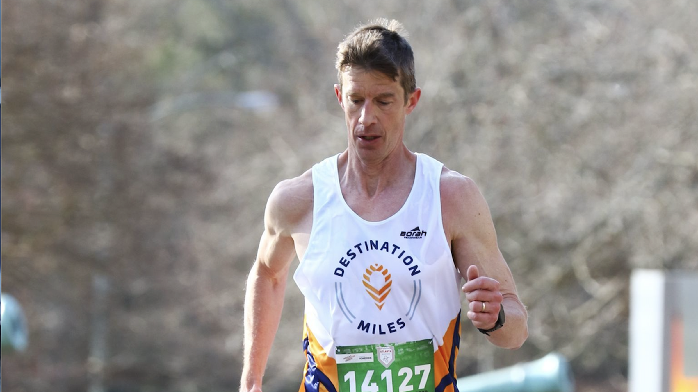 Matt Fitzgerald in the Atlanta Marathon 2020