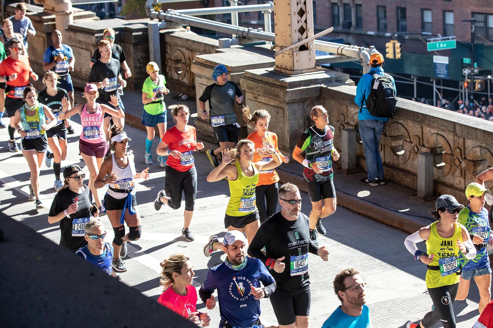 NYCM Queensboro bridge pack runners