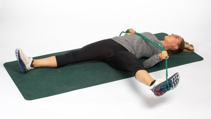 woman performing Long Adductor Stretch