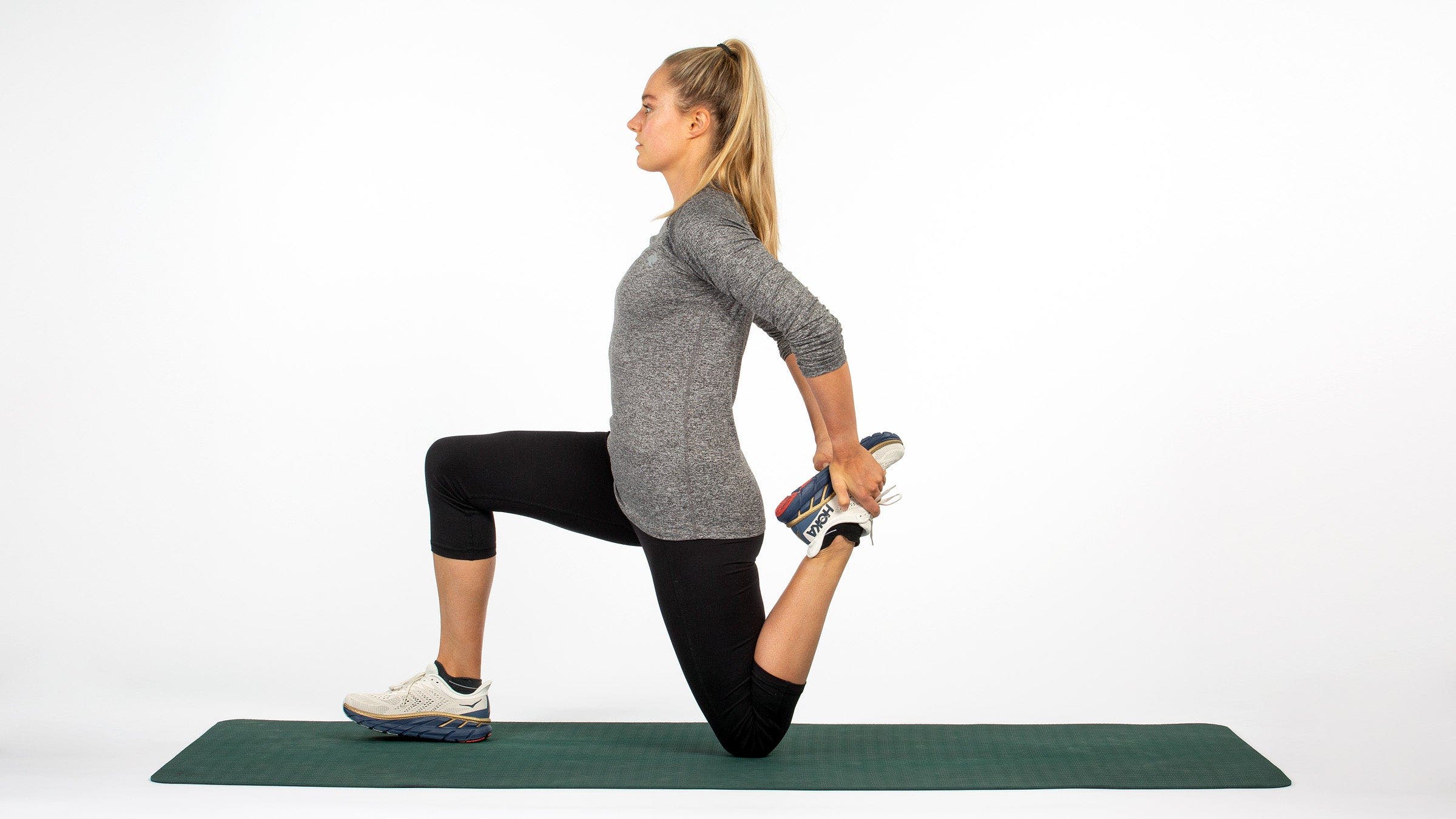 Woman performing Hip Flexor Stretch