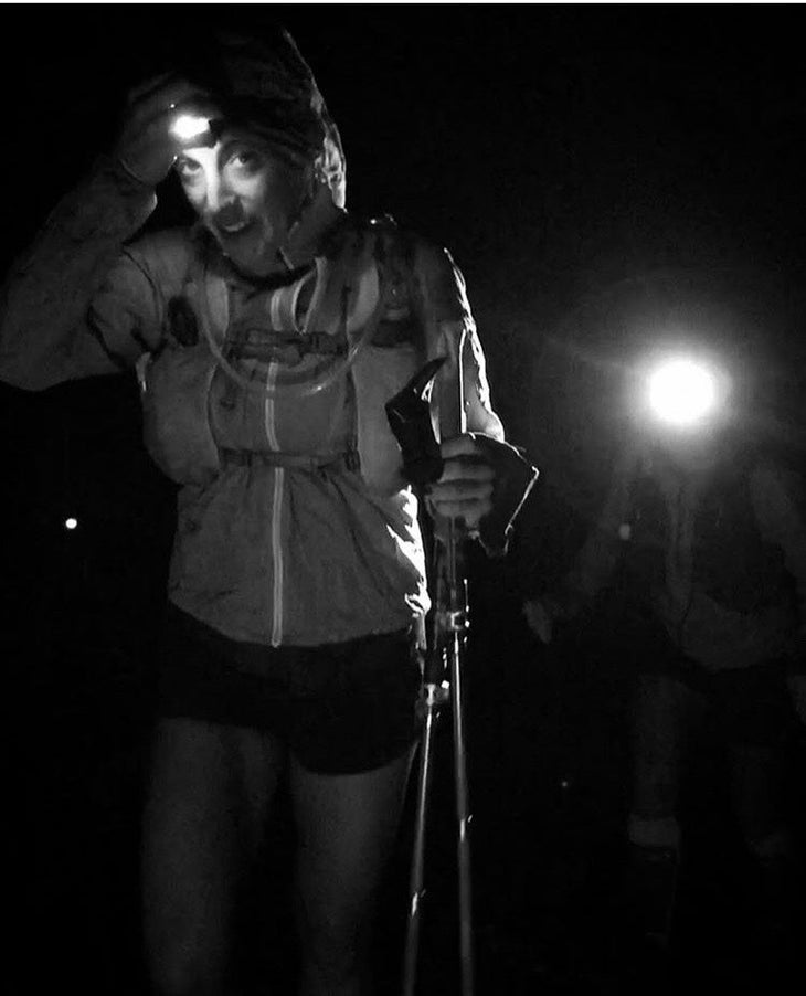 night time start with headlamp on the pacific crest trail going for the female fkt (fastest known time)