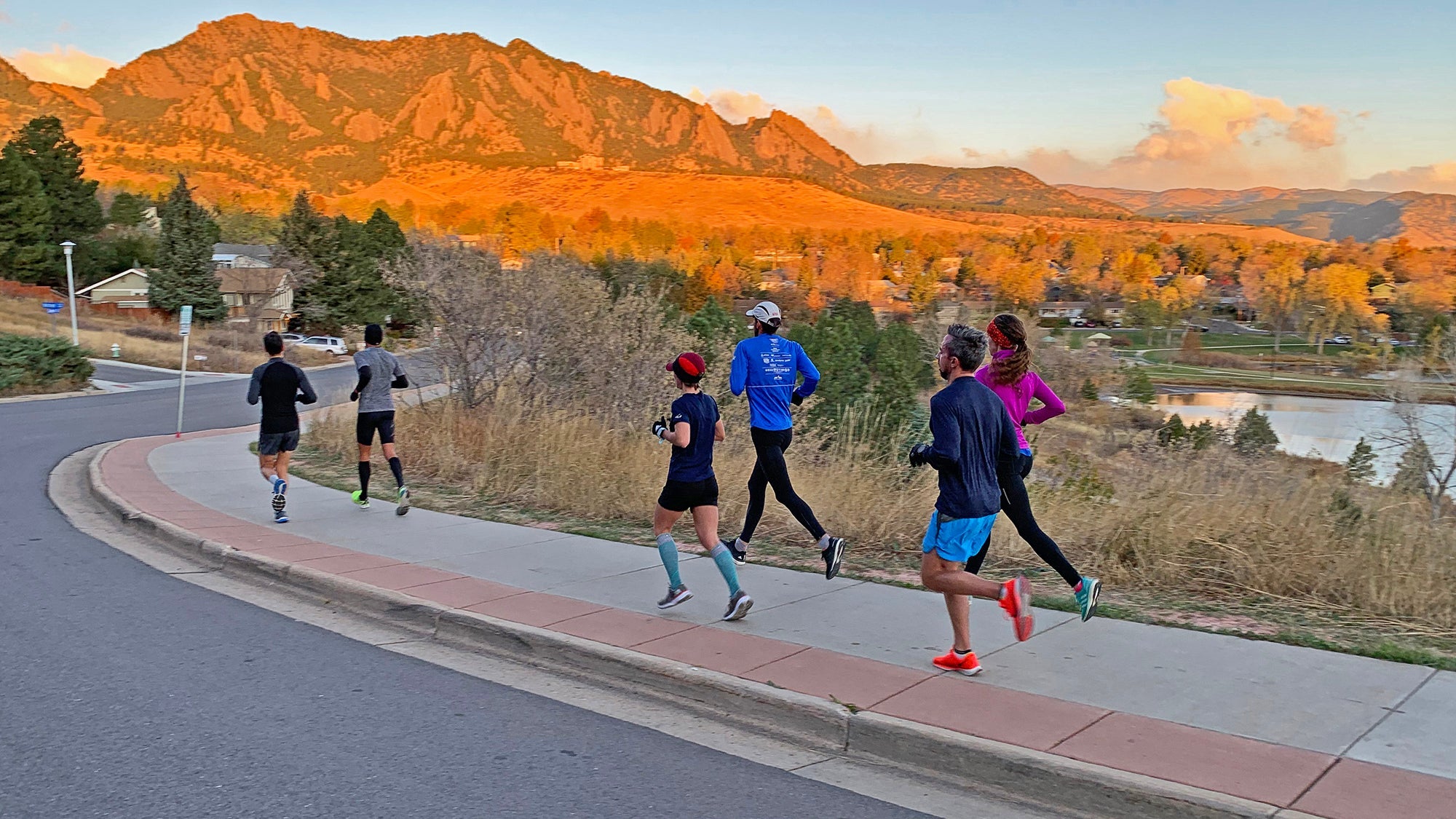 morning running group, Boulder