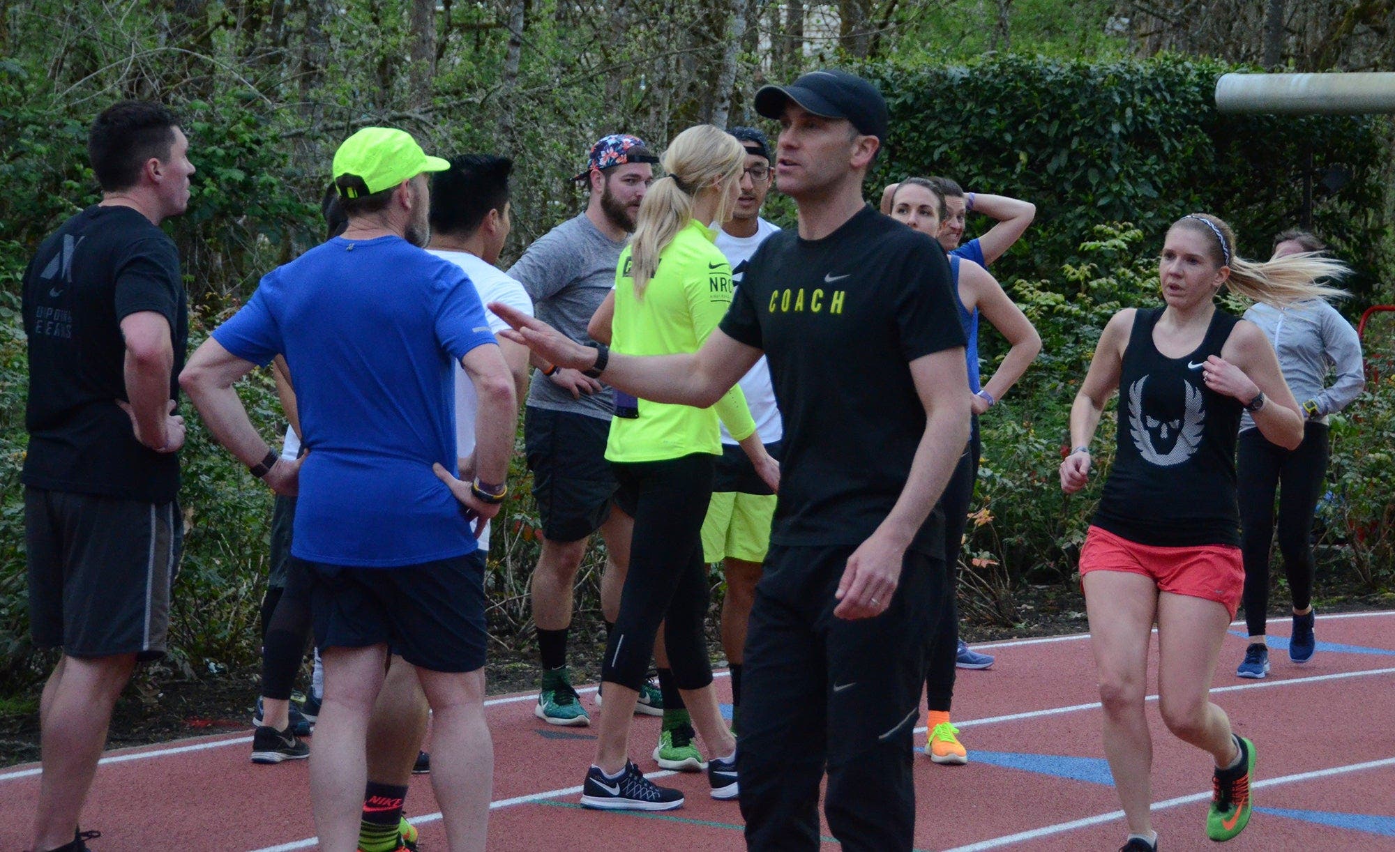 Chris Bennett coaching Nike+Run group