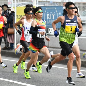 Lead pack Lake Biwa Marathon 2021