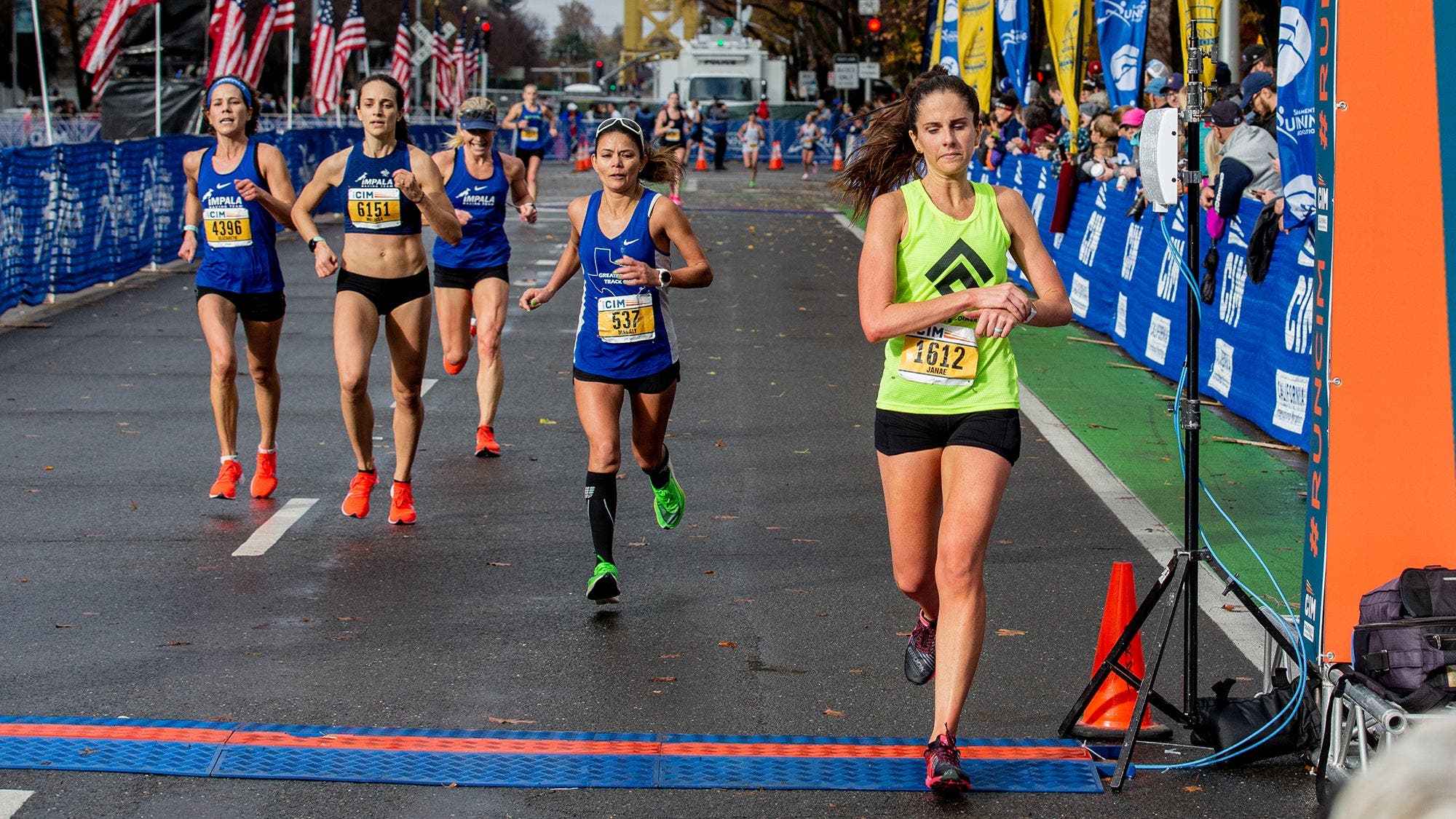Janae Baron finishing CIM