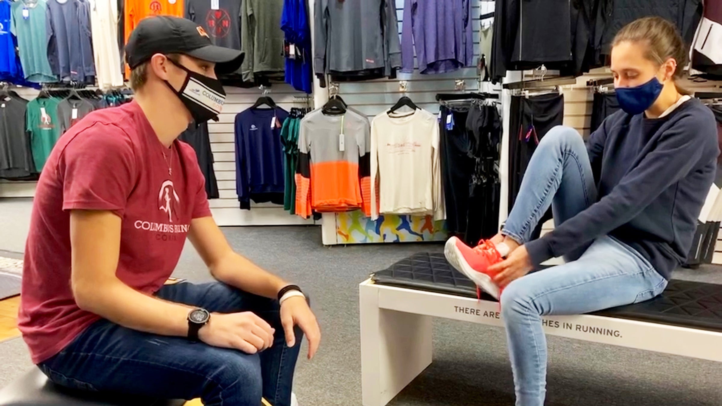 customer in running shop