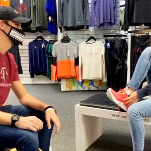 customer in running shop