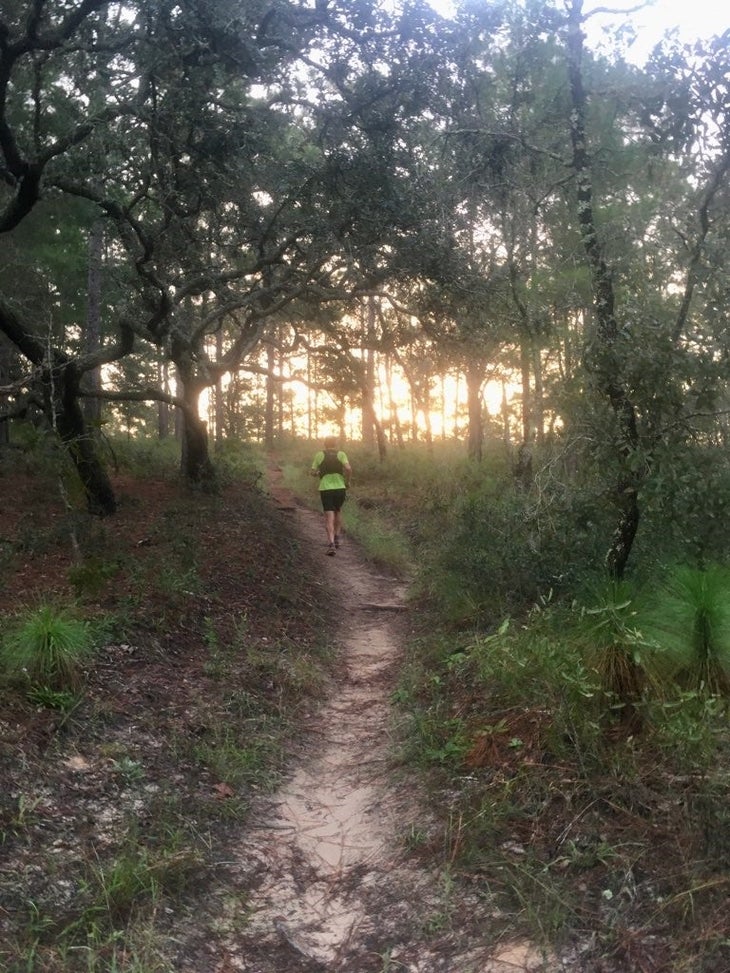 Climbing spoke 4 of the "Croom Mountain" circuit