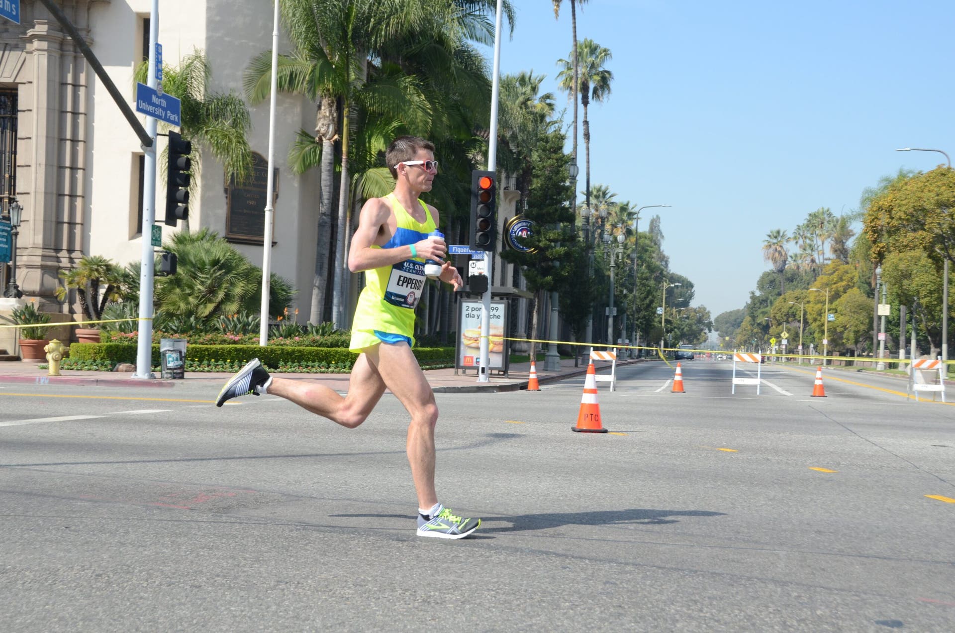 strong male marathoner
