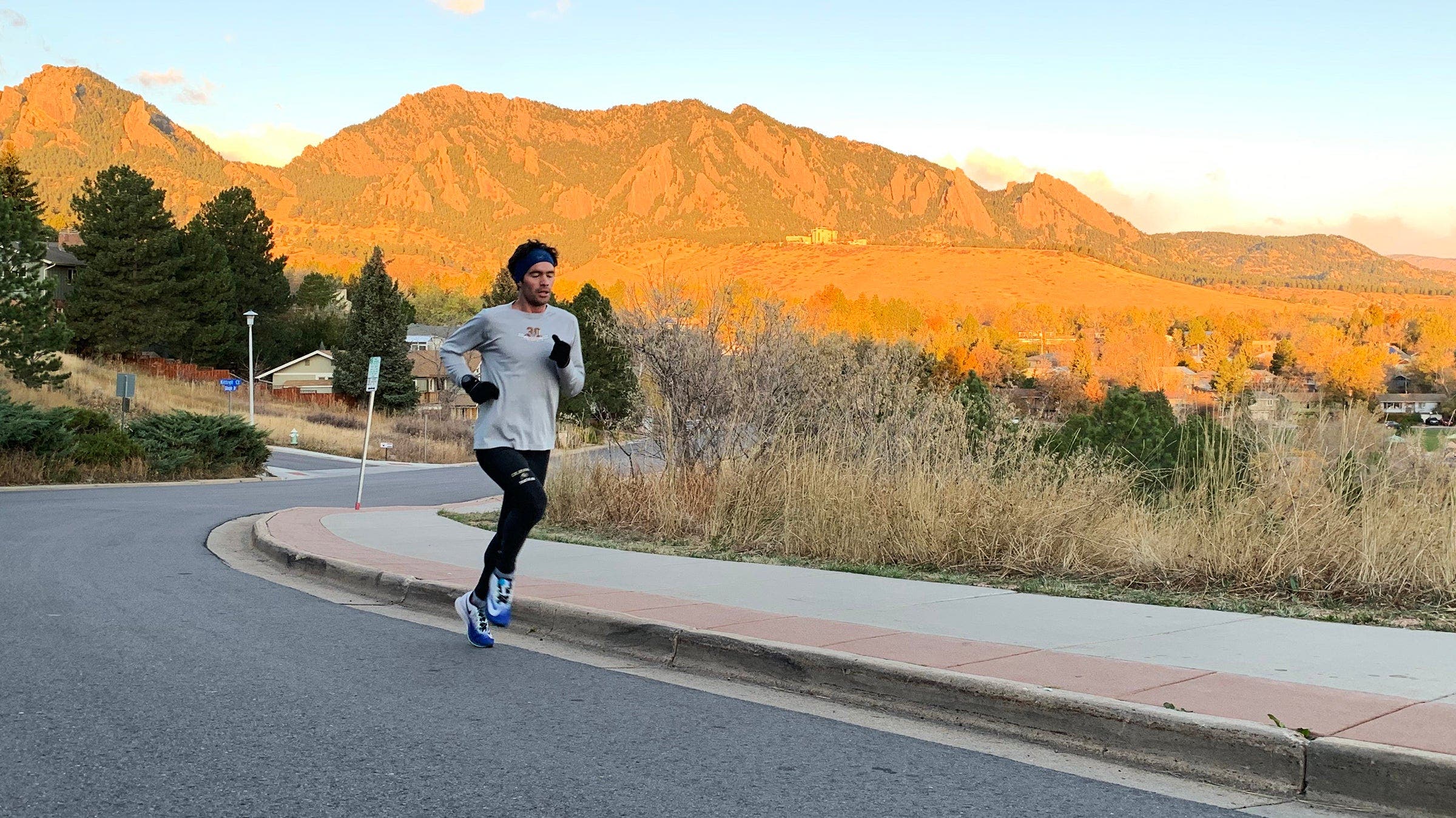 Runner doing hill workout