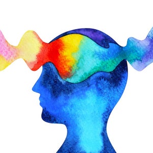 human head chakra power inspiration abstract thinking watercolor painting illustration design hand drawn