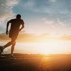 running into the sunset