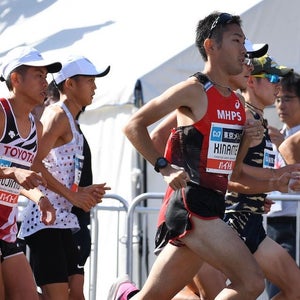 Athletes compete in the men's race of the Marathon Grand Championship in Japan.