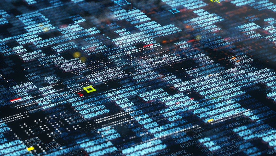 Digital generated image of data.