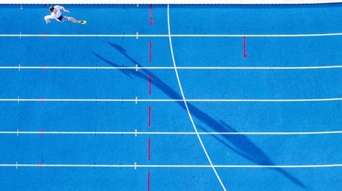 Solo miler on track