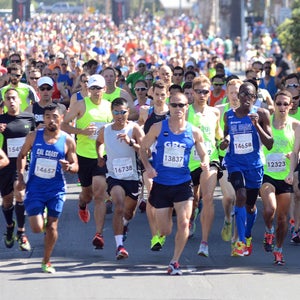 runners in a fast 5K