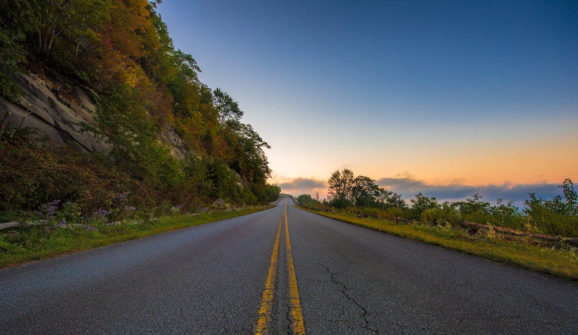 The Blue Ridge Parkway.