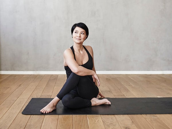 asana yoga pose as a stretch