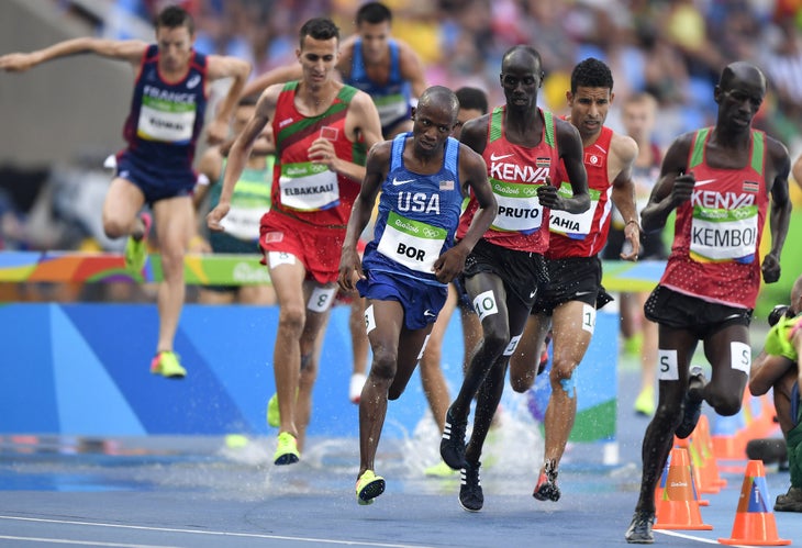 Hillary Bor competes in the Men's 3000m Steeplechase Final during the Rio 2016 Olympic Games on August 17, 2016.