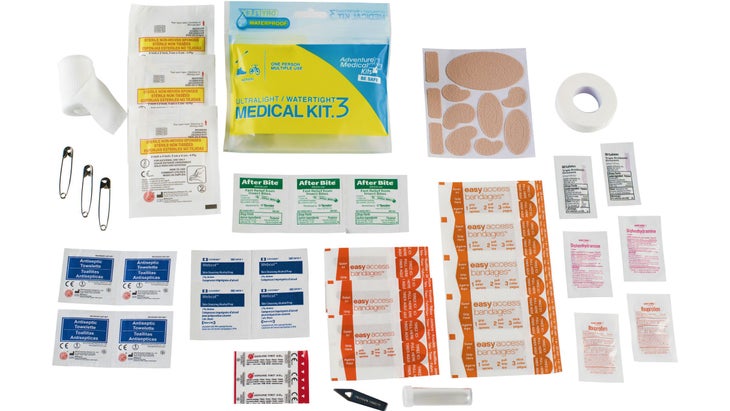 Assorted first aid kit items