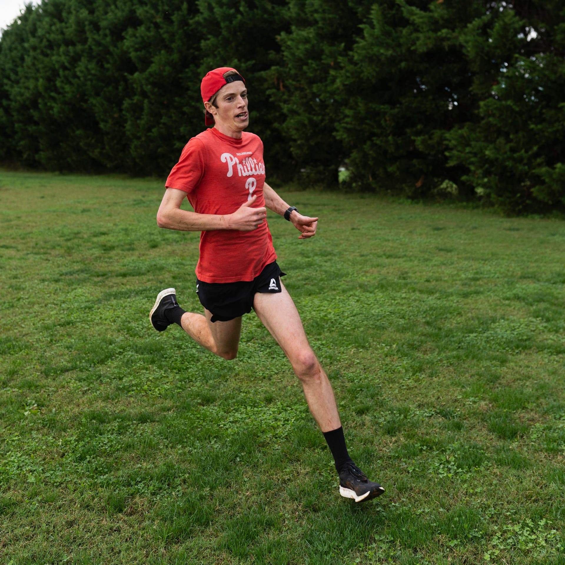 Martin Hehir in full runner mode.